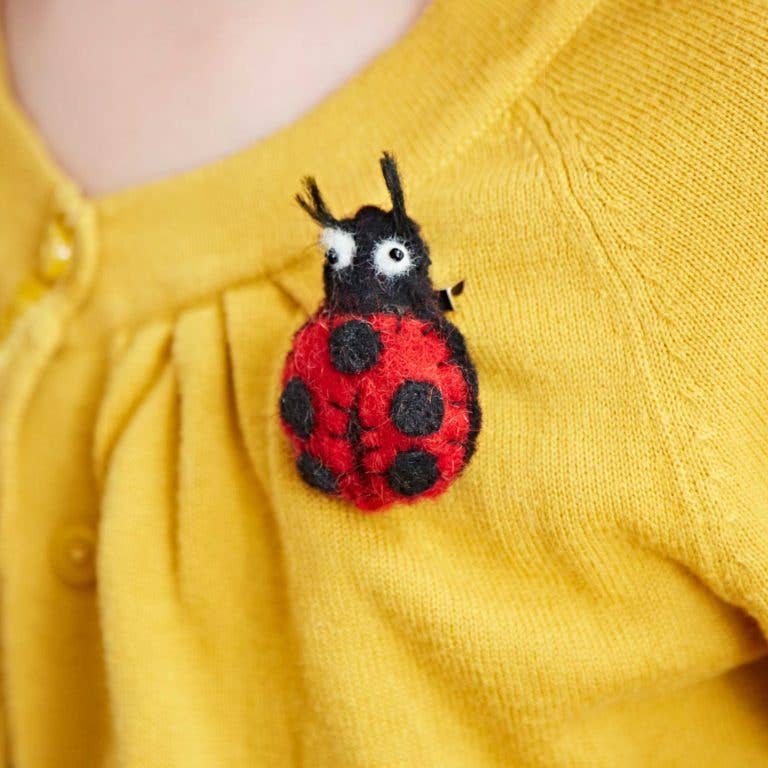 The Paper High Gift Company Limited – wholesale Brooch – Felt Ladybird Brooch - Handmade1