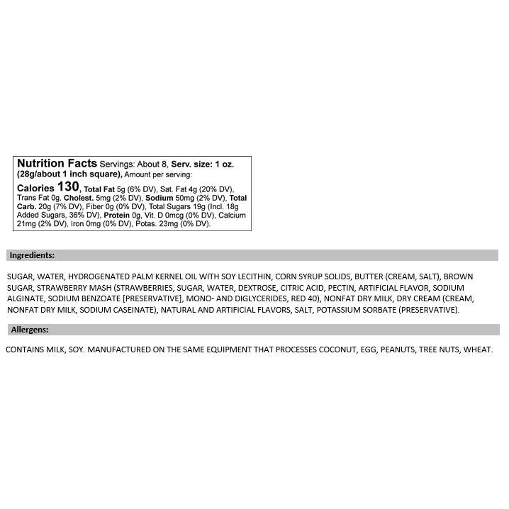 Valley Fudge & Candy - Wholesale Fudge - Strawberry Cheesecake 1/2 lb. Fudge Bar2