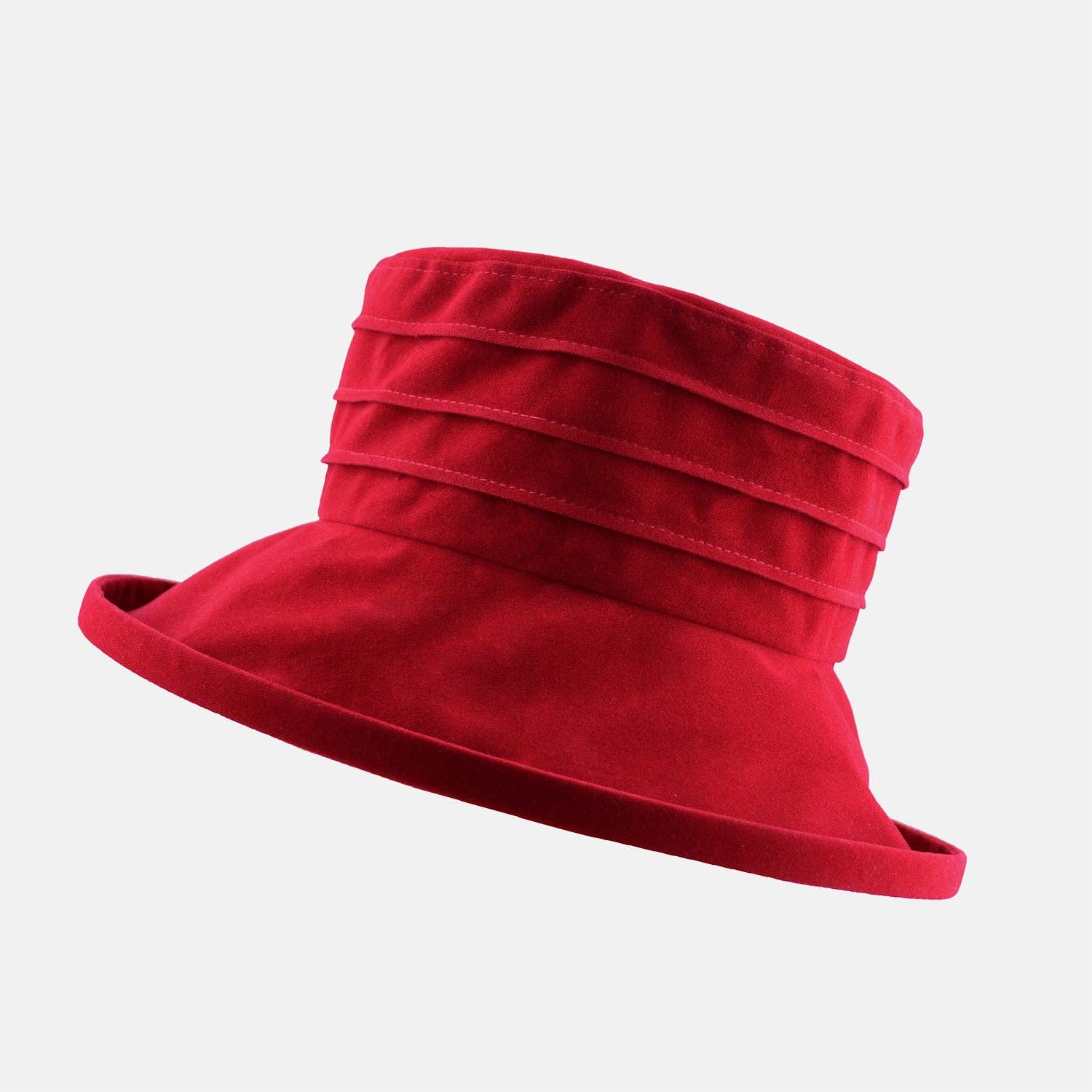 Proppa Toppa Hats - Wholesale Fedora - Women's - Water Resistant Ladies Velour Pin tuck Packable Hat3