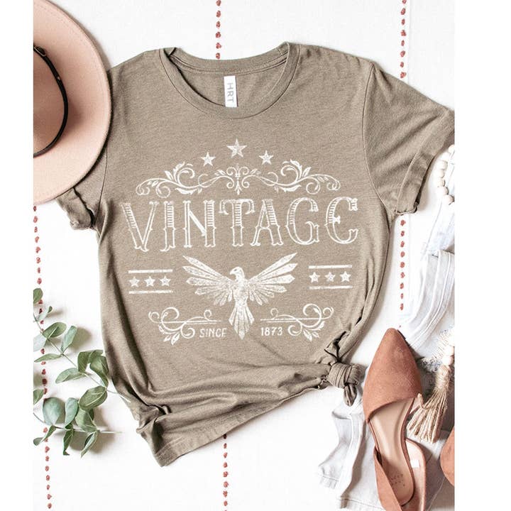 VINTAGE WASHED GRAPHIC TEE for wholesale by HRTandLUV