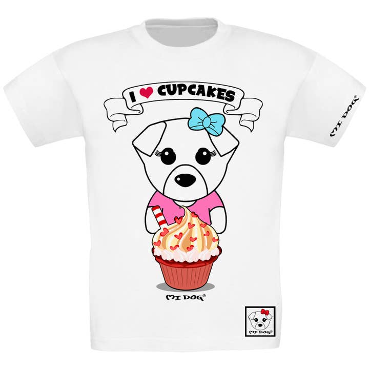 Mi Dog, Girls, I Love Cup Cakes , Regular Fit T-Shirt for wholesale by MI DOG