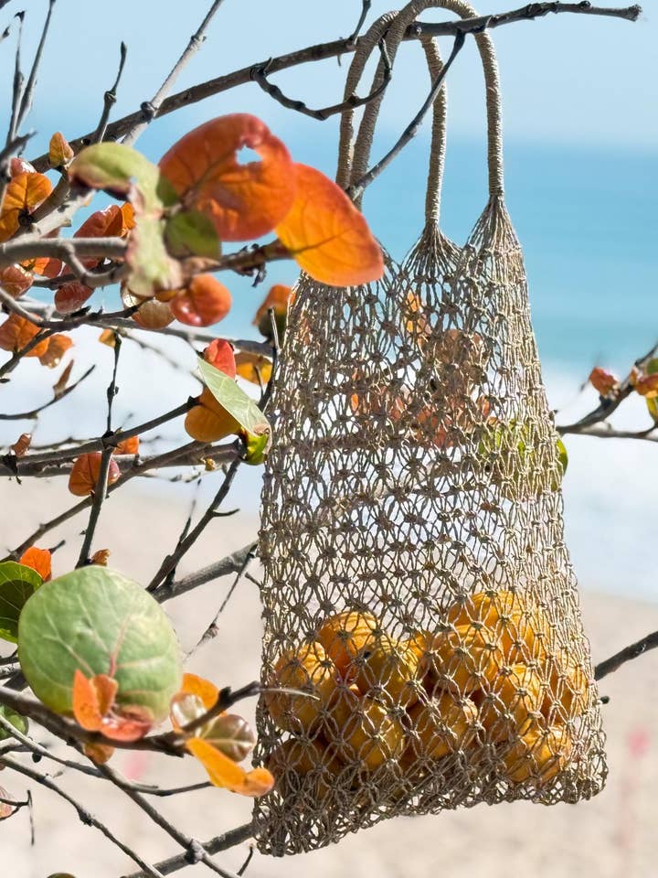 Net Bag – Boho Sac Tote in Handwoven Mesh Design, Lightweigh for wholesale by Crafts Love Dreams