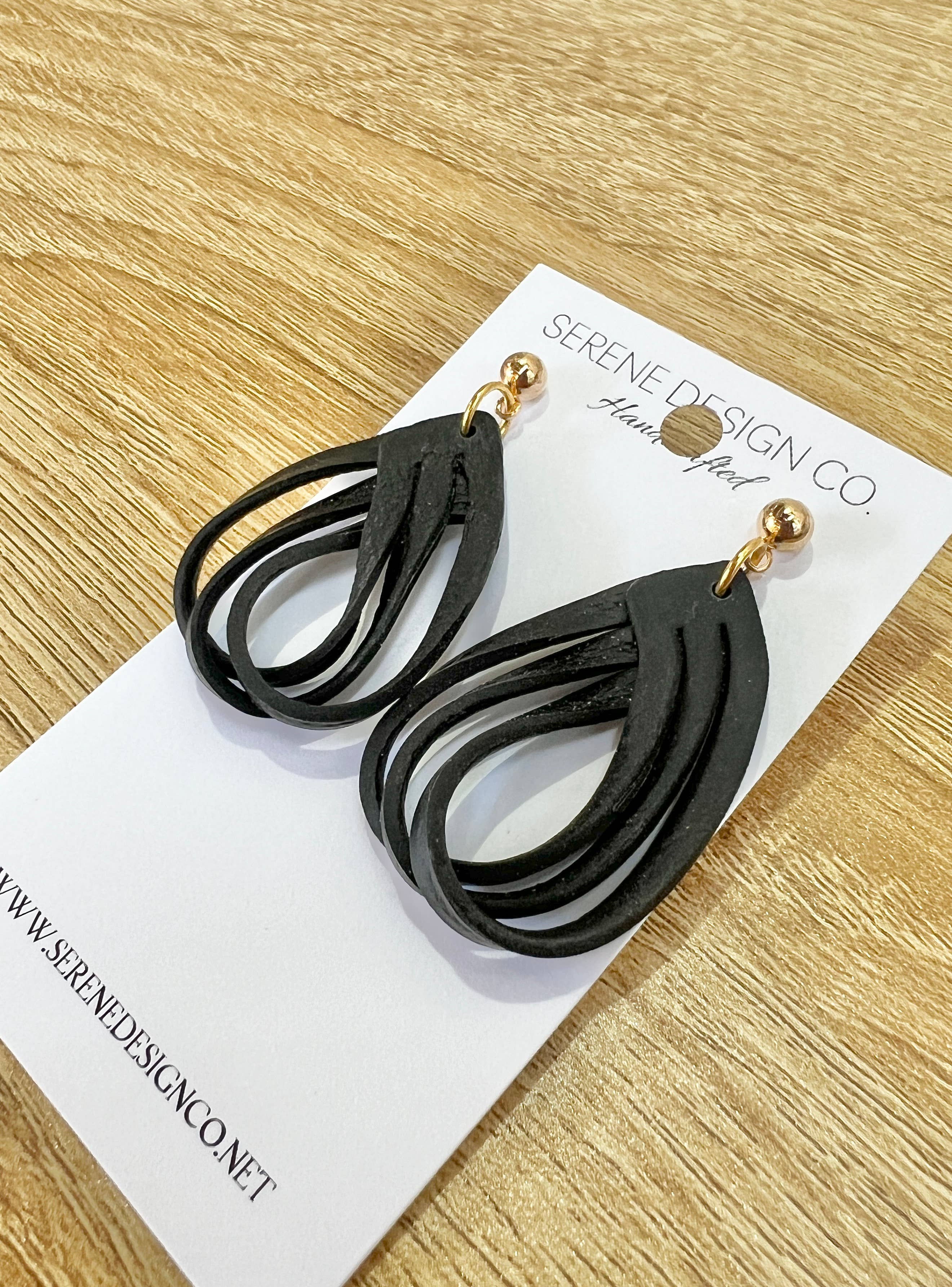 Serene Design Co. - Wholesale Dangle Earrings - Leather Dupe Loop Earrings12