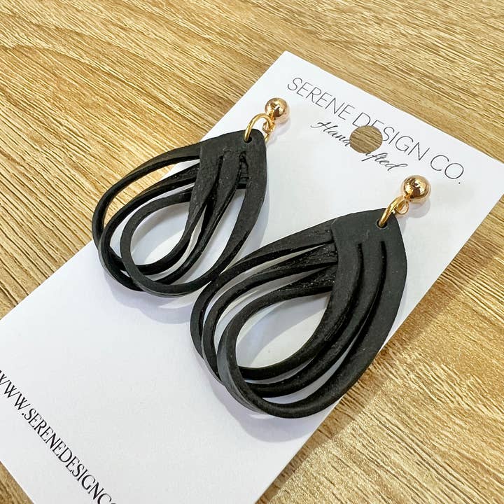 Serene Design Co. - Wholesale Dangle Earrings - Leather Dupe Loop Earrings12