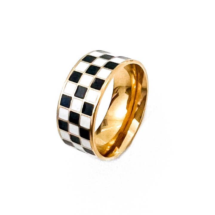 BELJOY - Wholesale Band/gestapelde ring - Rellery Ruitjesring | Kies je kleur