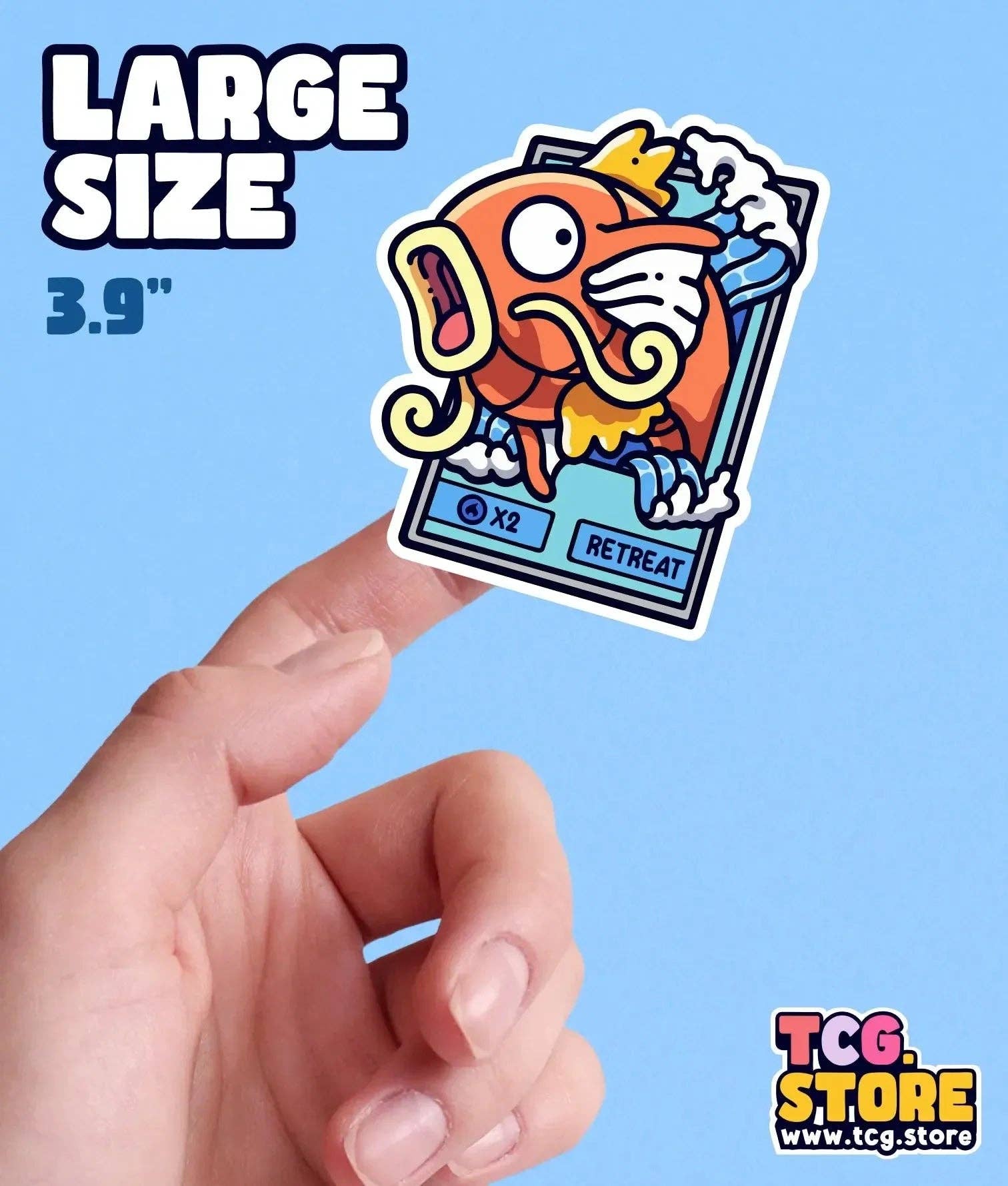TCG.Store - TCGDOTSTORE - Wholesale Sticker - Pokémon Magikarp Card Sticker1