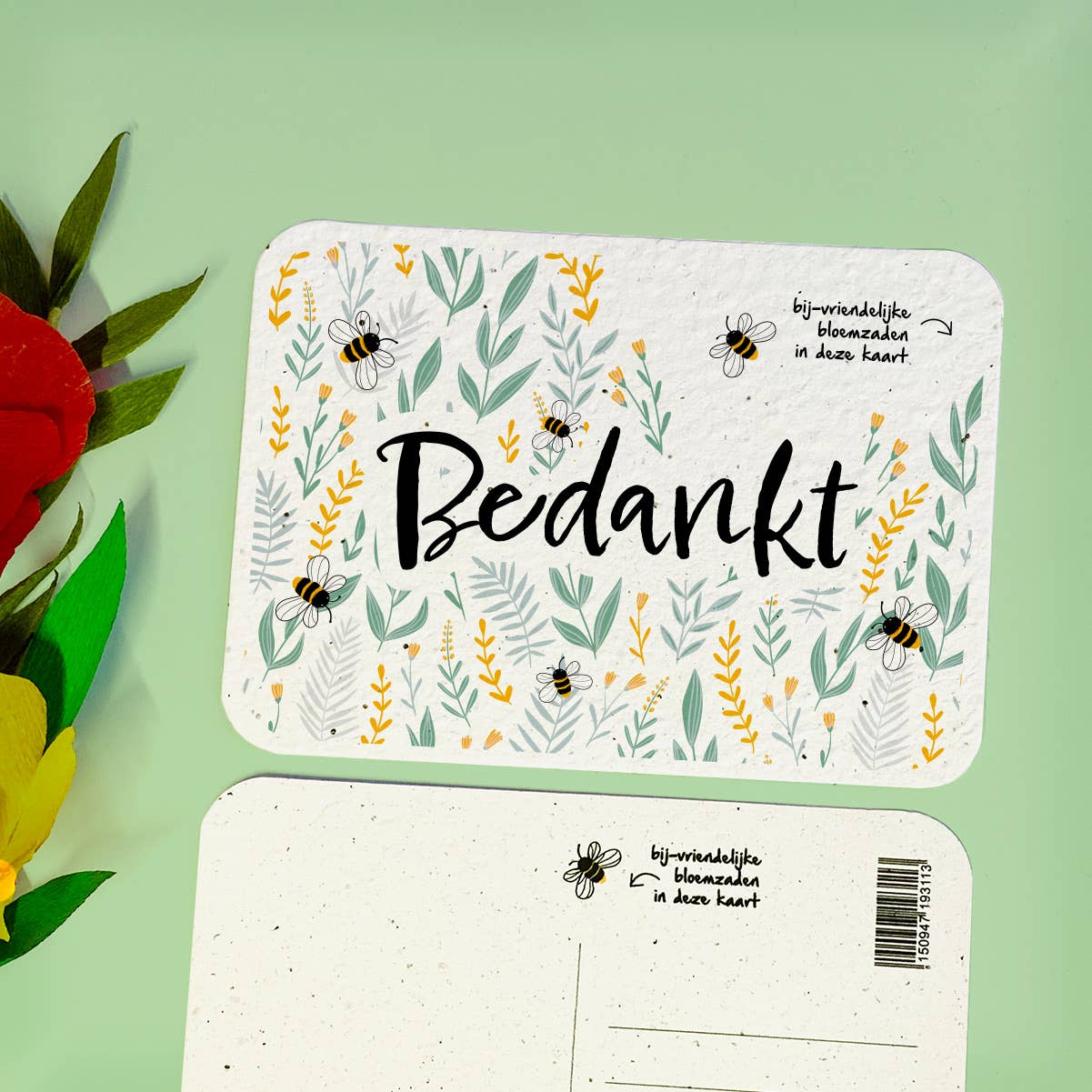 BLOOM your message - Vendita all'ingrosso Semi di piante - Cartoline piantabili con semi di fiori (set)6