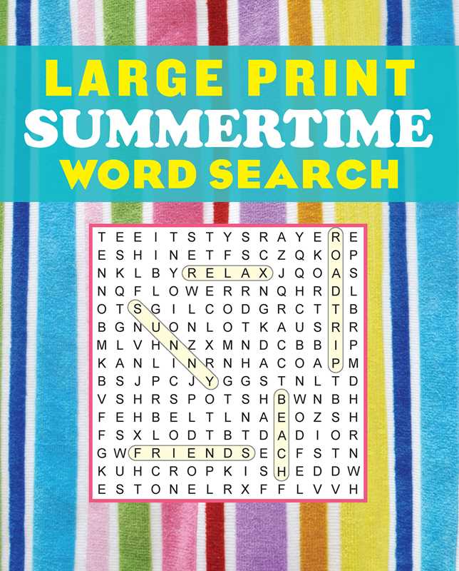 Simon & Schuster - Wholesale Brain Game - Adult - Large Print Summertime Word Search by Editors of Thunder Bay Press0