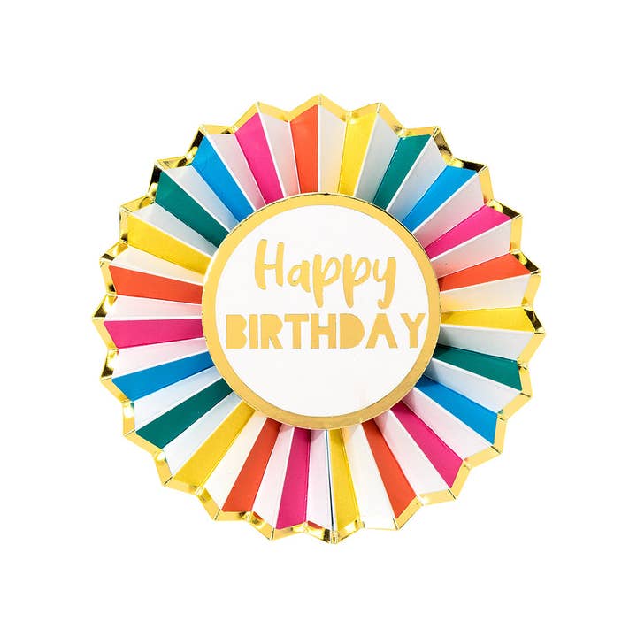 Talking Tables USA - Wholesale Party Favor - Rainbow Happy Birthday Badge | Birthday Party |2