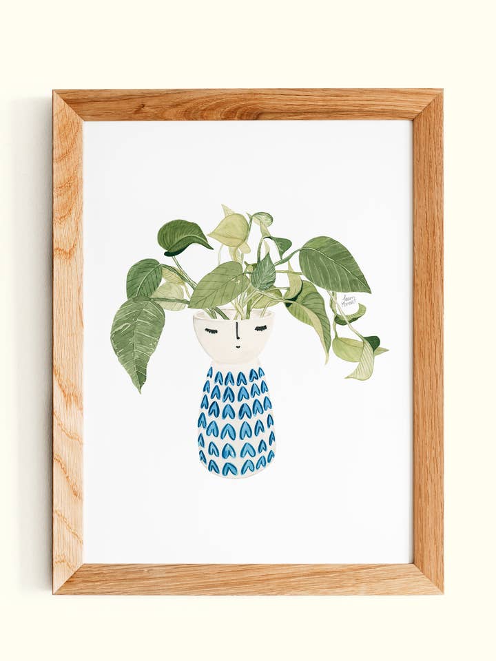 Lámina artística de Lady Pothos para venta al por mayor de Lau Monart