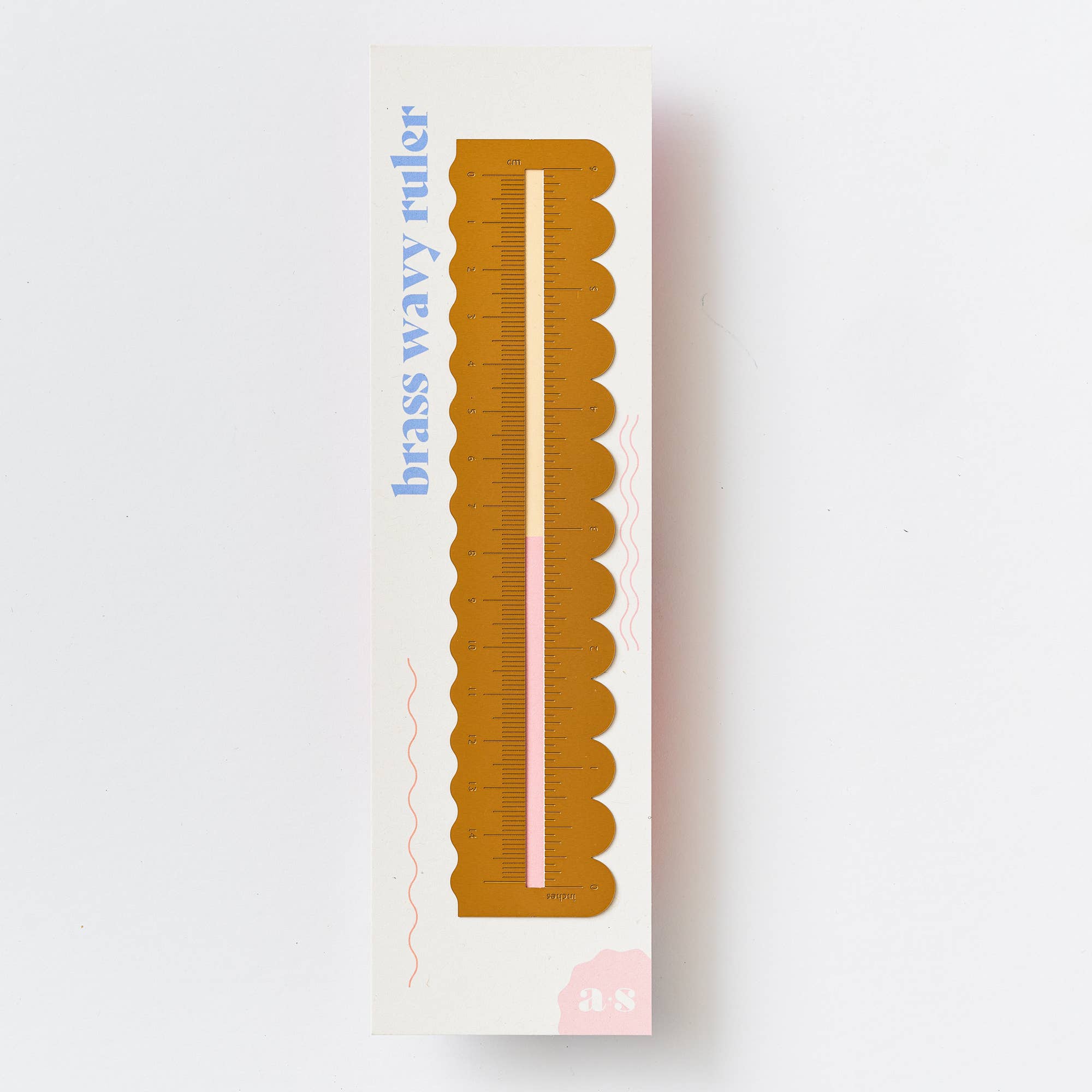 Another Studio U.S - Vente Règle - Règle ondulée en laiton - Outil de bureau créatif1