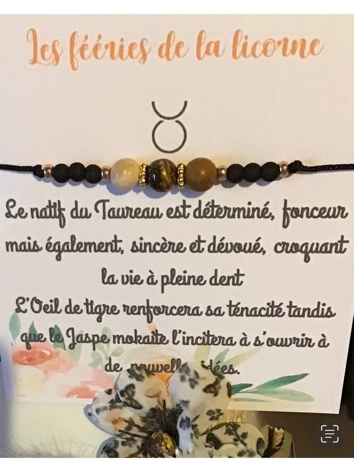 Bracciale Taurus
Piccolo bracciale realizzato con pietre selezionate (Copia) per la vendita all'ingrosso da parte di Les féeries de la licorne