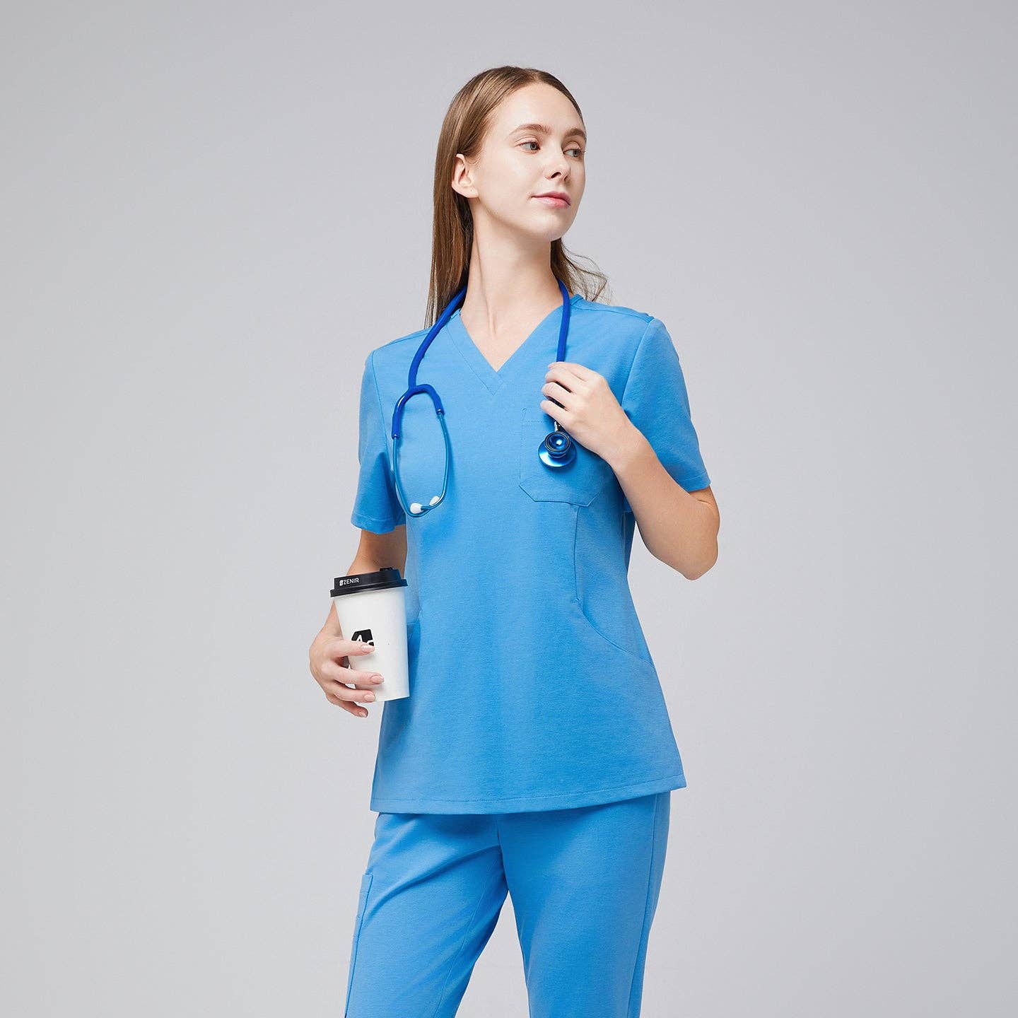 ZENIR – Engroshandel Sygeplejeruniform – til kvinder – ZENIR W-Soft stretch skrubtop til kvinder32