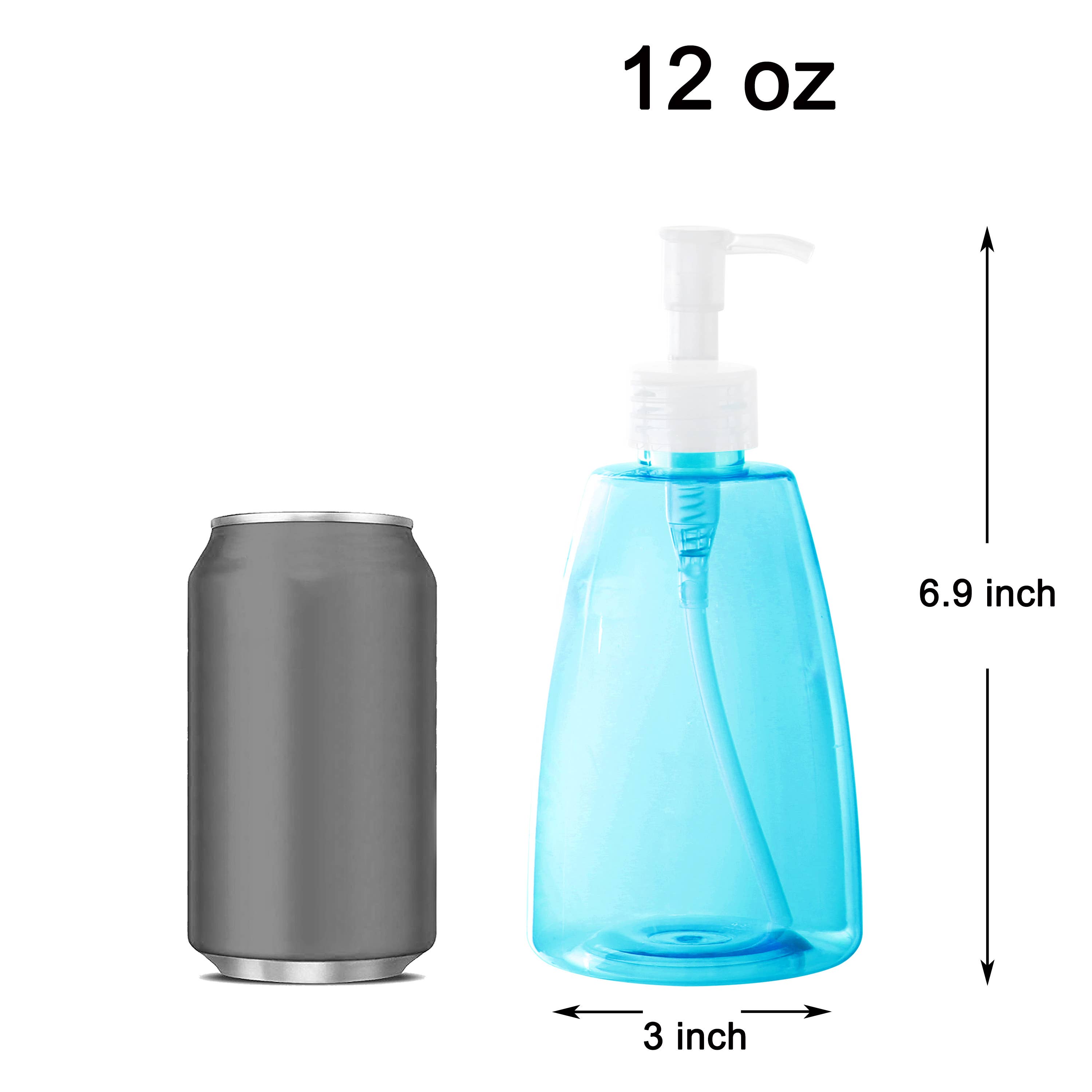 Youngever - Wholesale Soap dispenser - Youngever 6 Pack 12OZ Empty Plastic Pump Bottles - Rainbow1