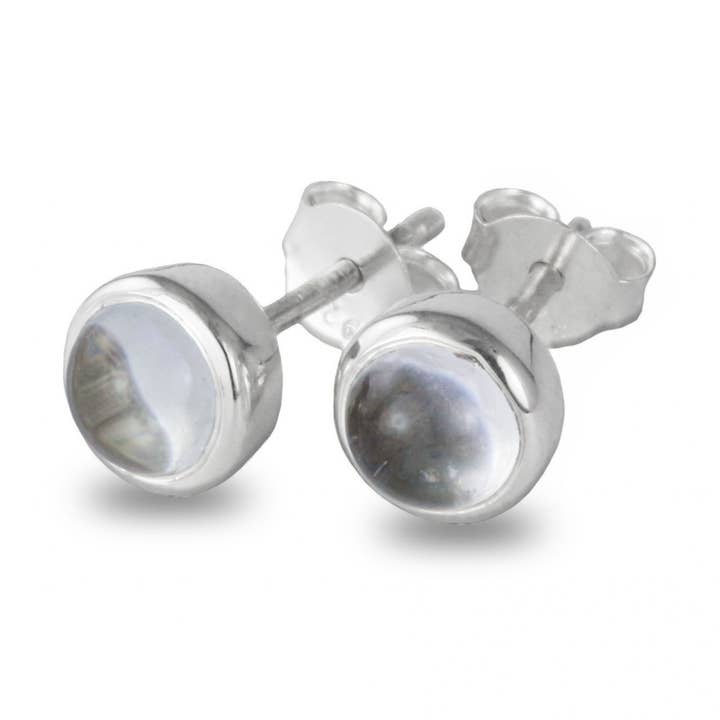 Orecchini a perno Birthstone - aprile - Argento sterling 925 per la vendita all'ingrosso da parte di The Jewellery Store London