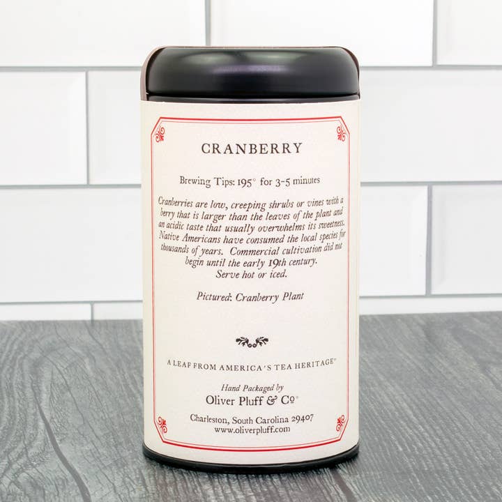 Oliver Pluff & Company - Wholesale Tea Bags - Cranberry - 20 Teabags in Signature Tea Tin4