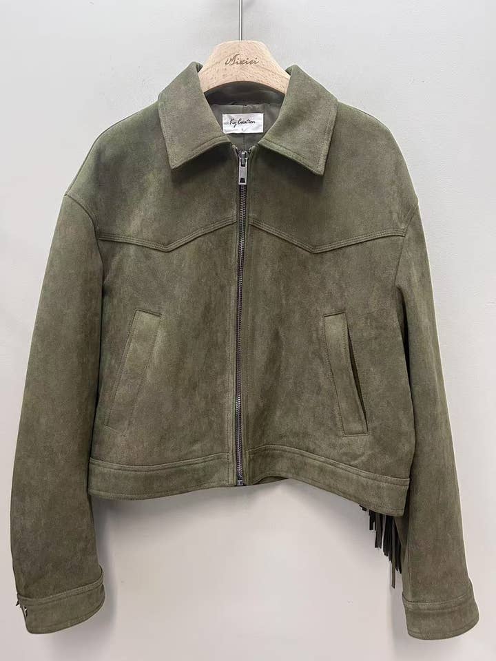 KY CREATION PARIS - Wholesale Coat - Women's - Fringed suede jacket3