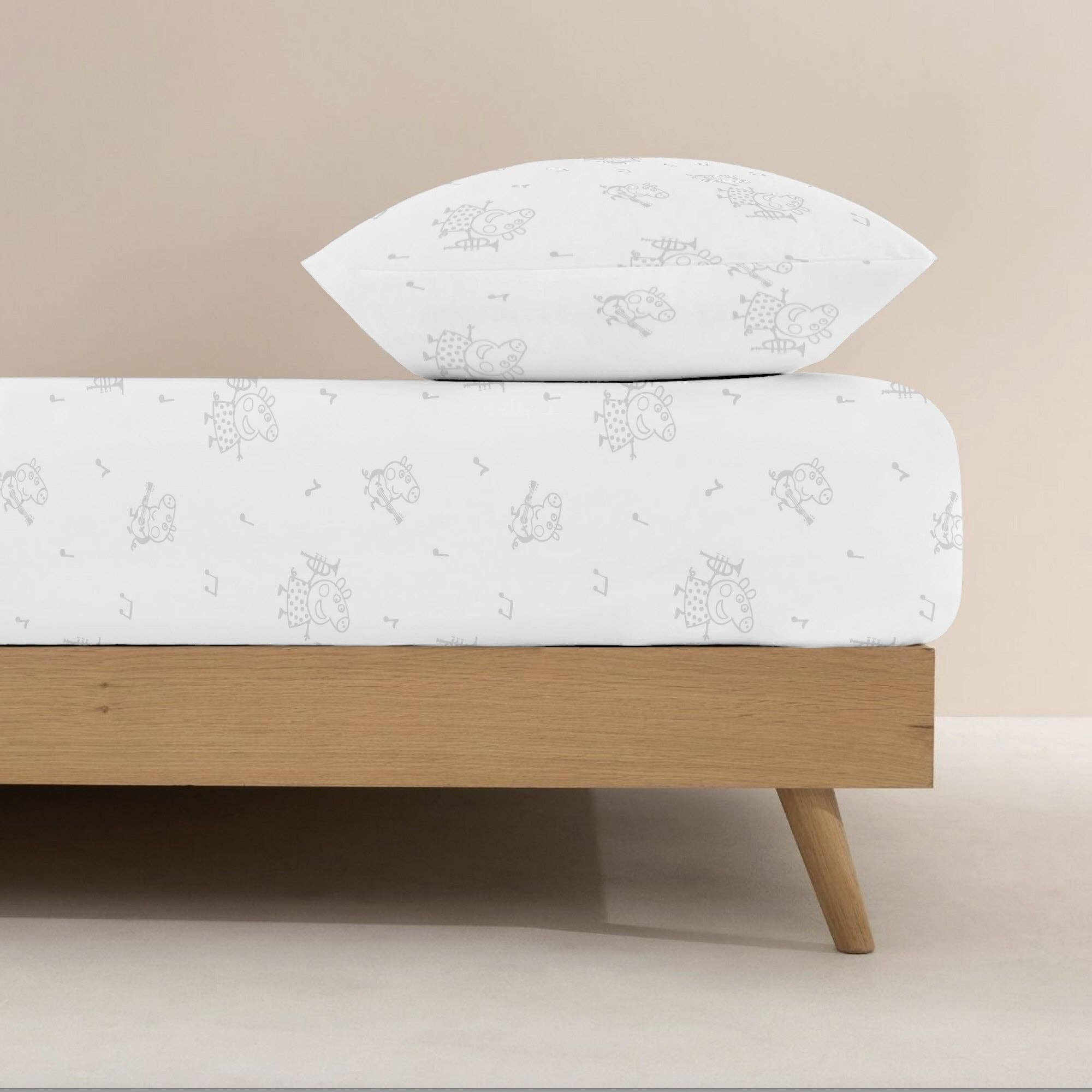 SG HOGAR - Wholesale Bedding Blanket - Kids & Baby - Peppa Pig Gray Bed Sheet Set 100% Cotton3