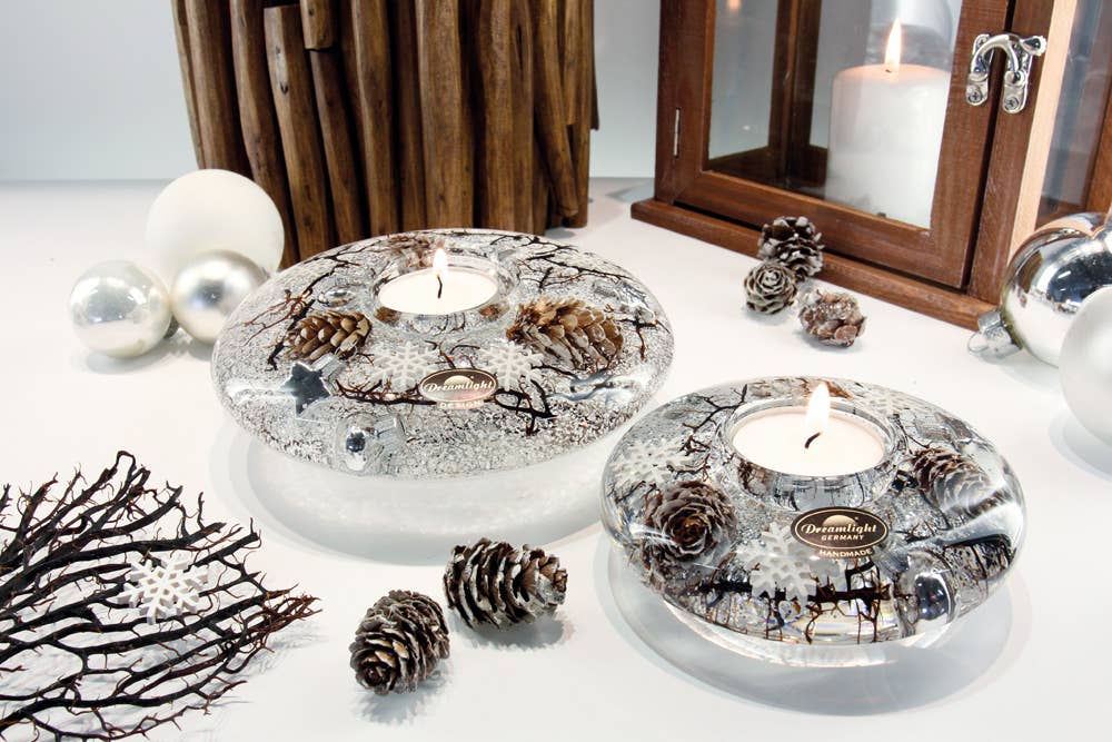 Gilde Handwerk Macrander GmbH & Co. KG - Wholesale Candle Holder - Dream UFO Mini Winter Story VE 61