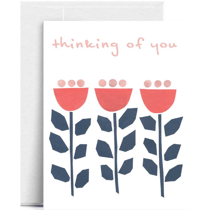 "Thinking of You Tulips 8-Pack"– Uplifting Greeting Card Set for wholesale by Lilybart LLC