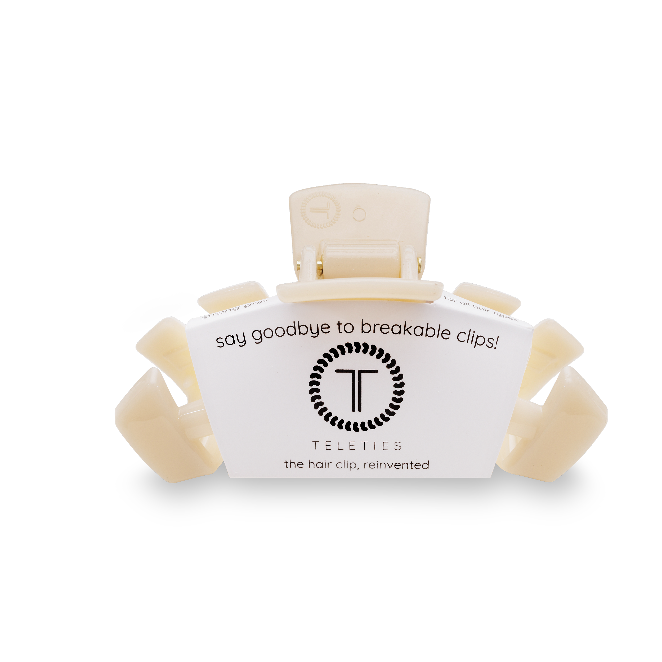 TELETIES - Vente Pince à cheveux – femme - Pince à cheveux classique | Moyenne | Beige amande1
