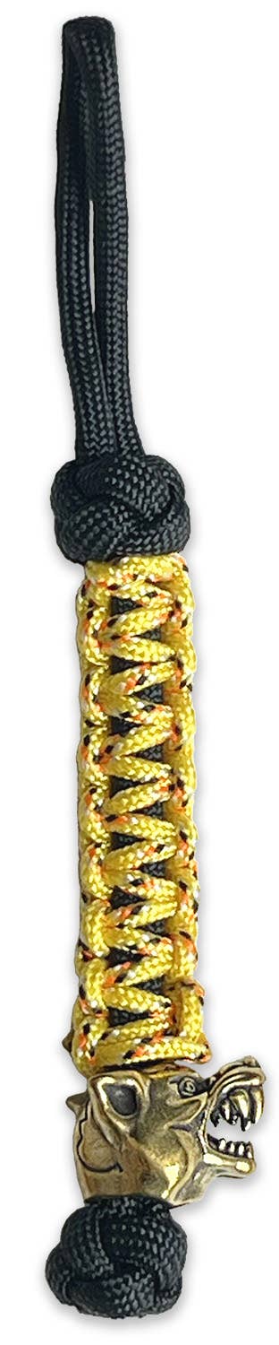 Lucky Jack – wholesale Lanyard – Men’s – Paracord Lanyard – Brass Wolf Bead (6pk)1