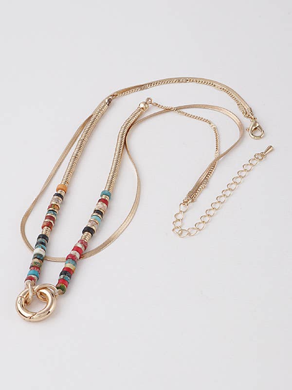 Sten N cirkel vedhæng halskæde for engroshandel hos Shop Neighbors