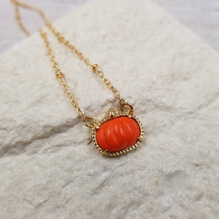 Treasure Wholesale - Wholesale Pendant/Charm Necklace - Fall Harvest Pumpkin Earrings1