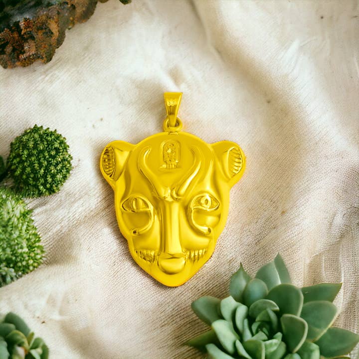 ALADDIN'S LAMP JEWELRY - Wholesale Individual Charm/Pendant - Goddess Sekhmet The healer Gold Pendant12