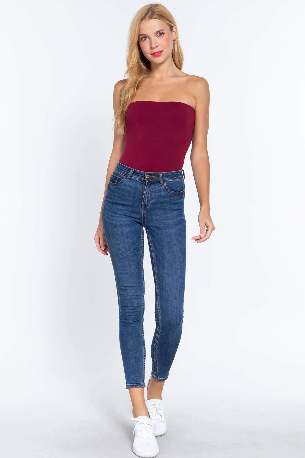 Active Basic | Active USA - Wholesale Bodysuit - Women's - Tube Cotton Spandex Jersey Bodysuit13