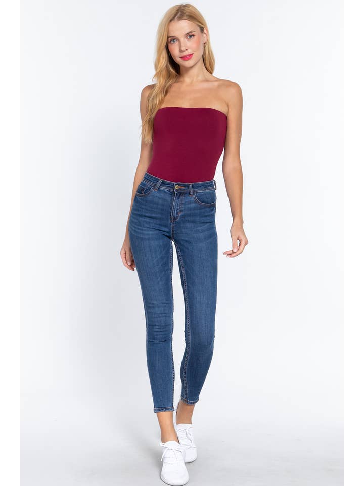 Active Basic | Active USA - Wholesale Bodysuit - Women's - Tube Cotton Spandex Jersey Bodysuit13