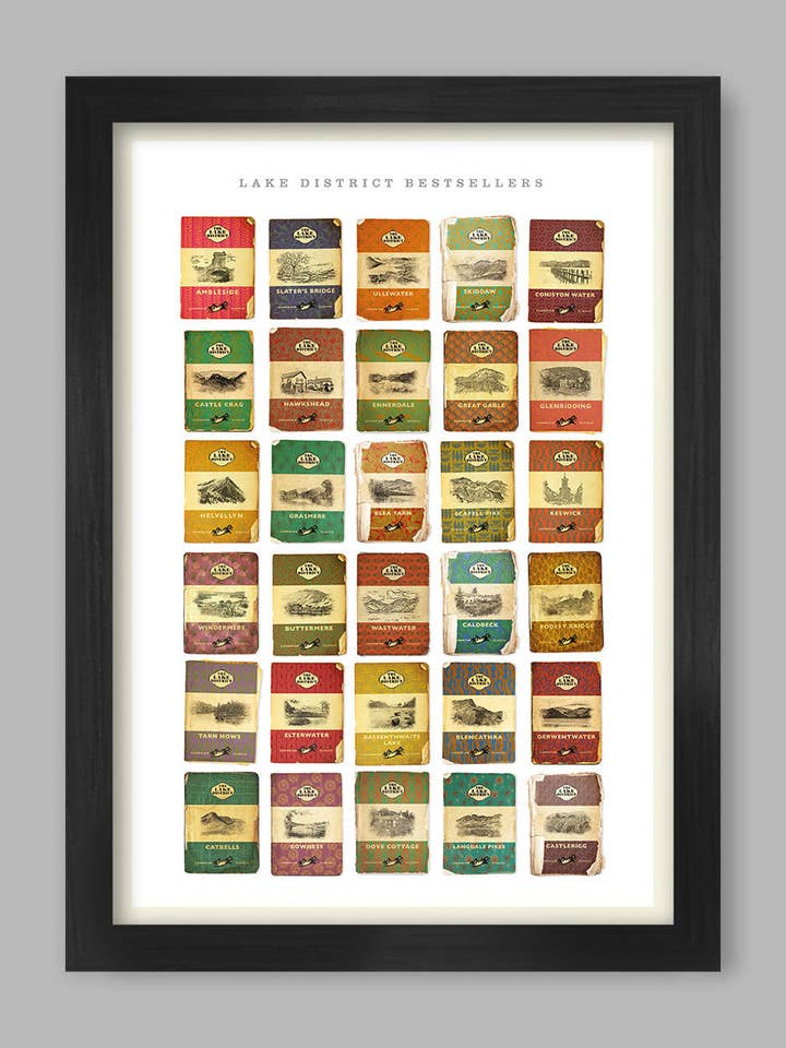 Lake District Bestsellers - Lake District Posterafdruk voor wholesale door The Northern Line
