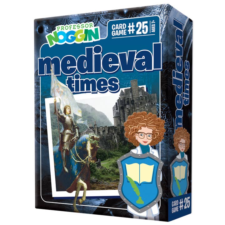 Prof. Noggin Medieval Times Card Game for wholesale by Outset Games and Cobble Hill Puzzles