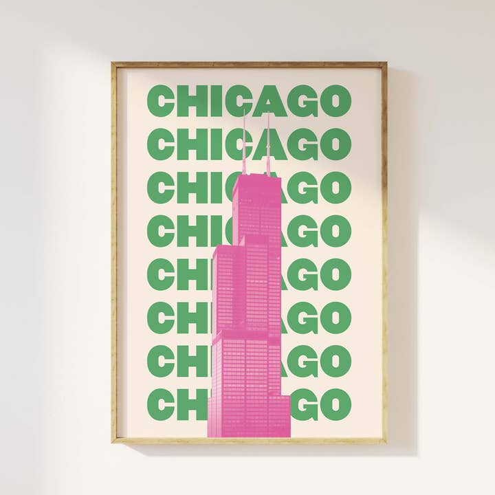 Chicago Tower Rejsetryk for engroshandel hos April Lane Art