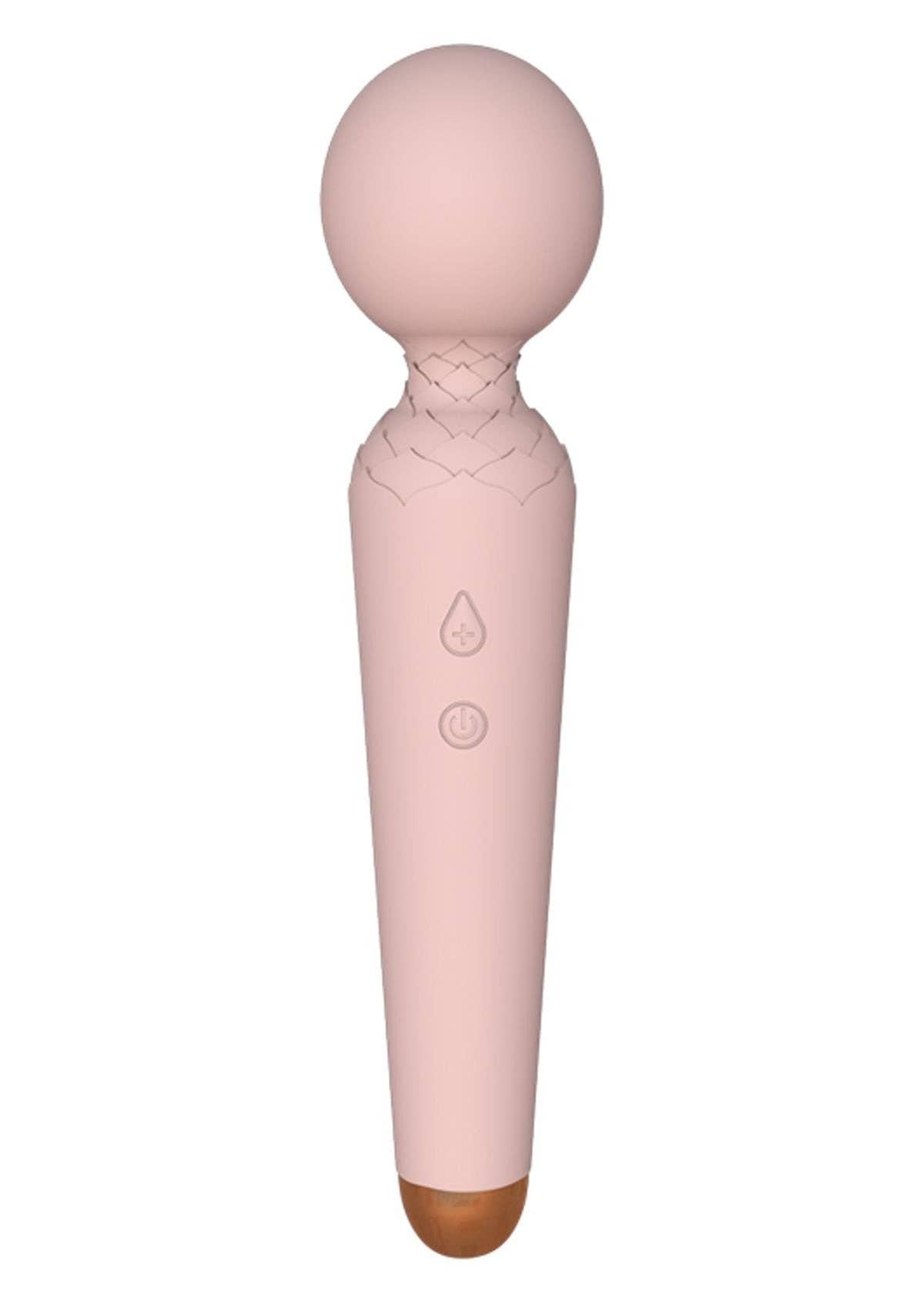 Kinky Pleasure - Wholesale Sex Toy - Bossoftoys - 22-00052 - Power Wand Massager Vibrator - 10 Functions - Silicone - 19.5 cm - dia 4 cm - Rechargeable - Attractive Color Windowbox - Flesh5