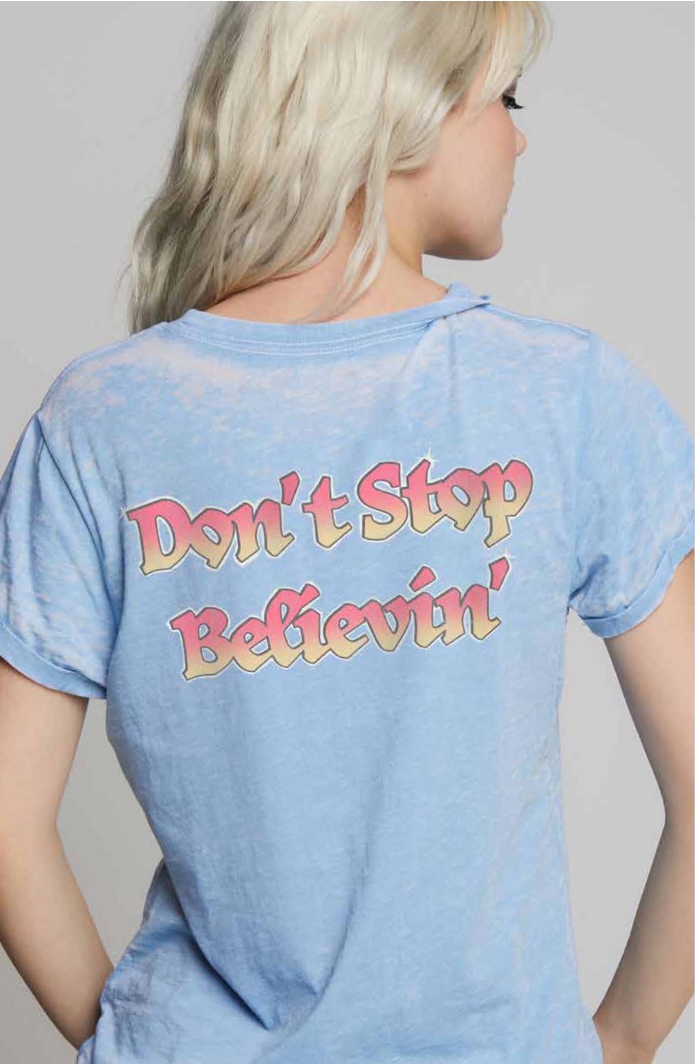 Washed Denim 302799 - 830 Journey Burn Out Graphic Tee for wholesale on Faire1