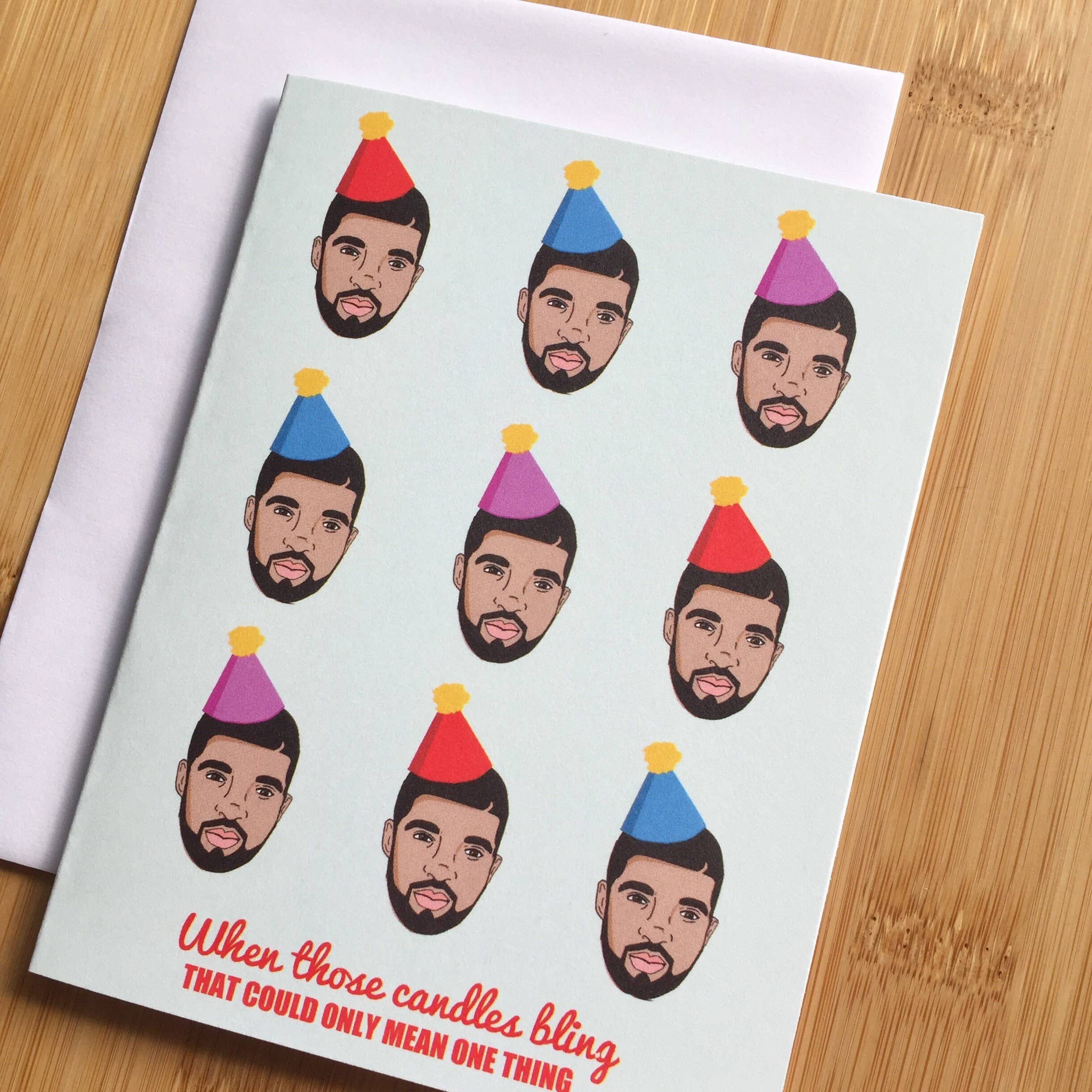 Papermain - Wholesale Birthday Card - Drake Birthday Card - Drake Hotline Bling card, Champagne Papi Card, hip hop card3