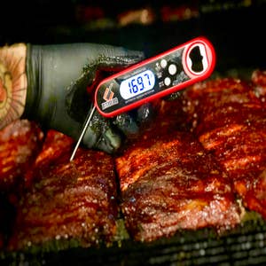 KIZEN Digital Meat Thermometer with Probe for Cooking & Grilling,  Black/White