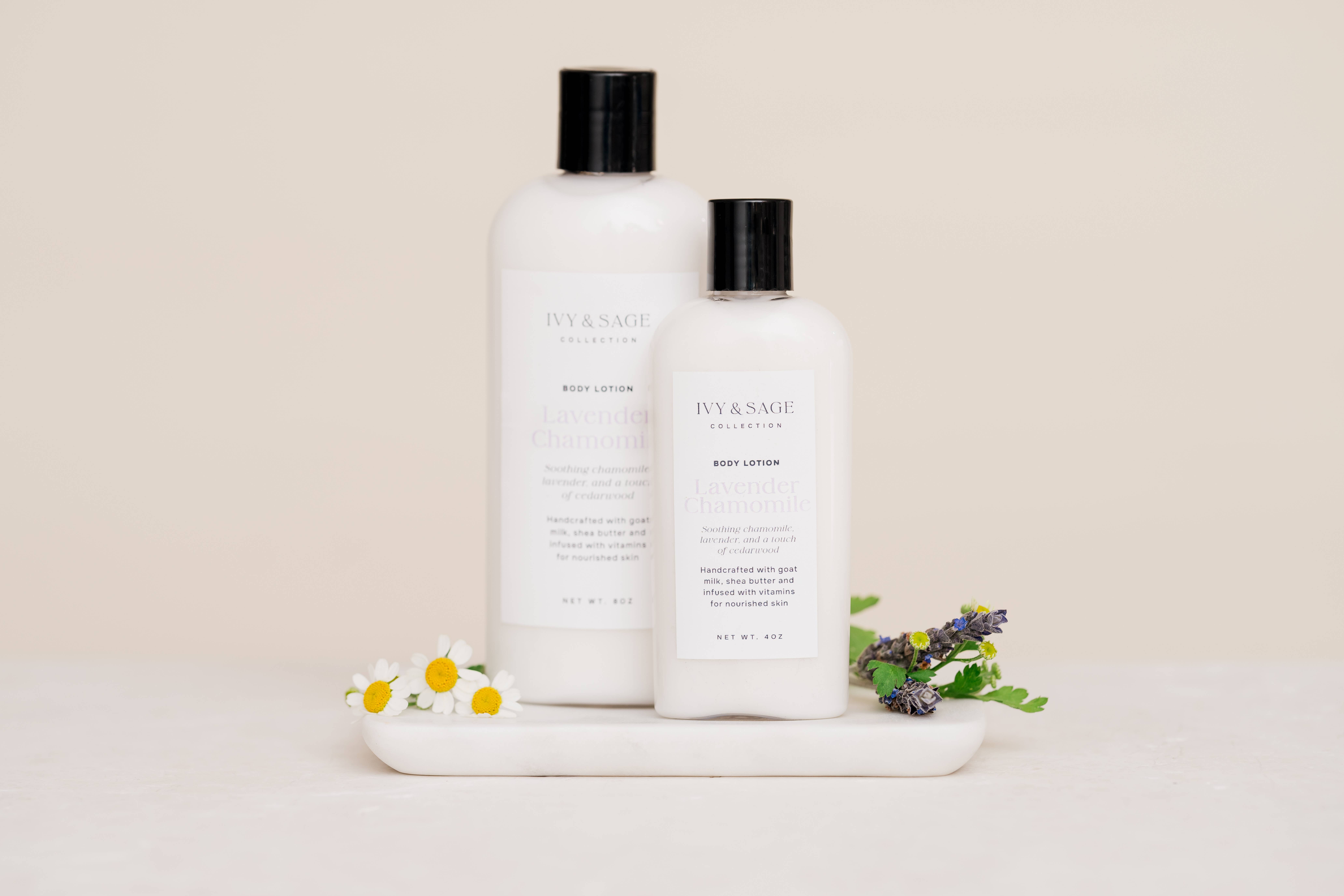 Ivy & Sage Collection - Vendita all'ingrosso Crema/lozione corpo - Lozione per il corpo – Lavanda e Camomilla, Idratante e Floreale
