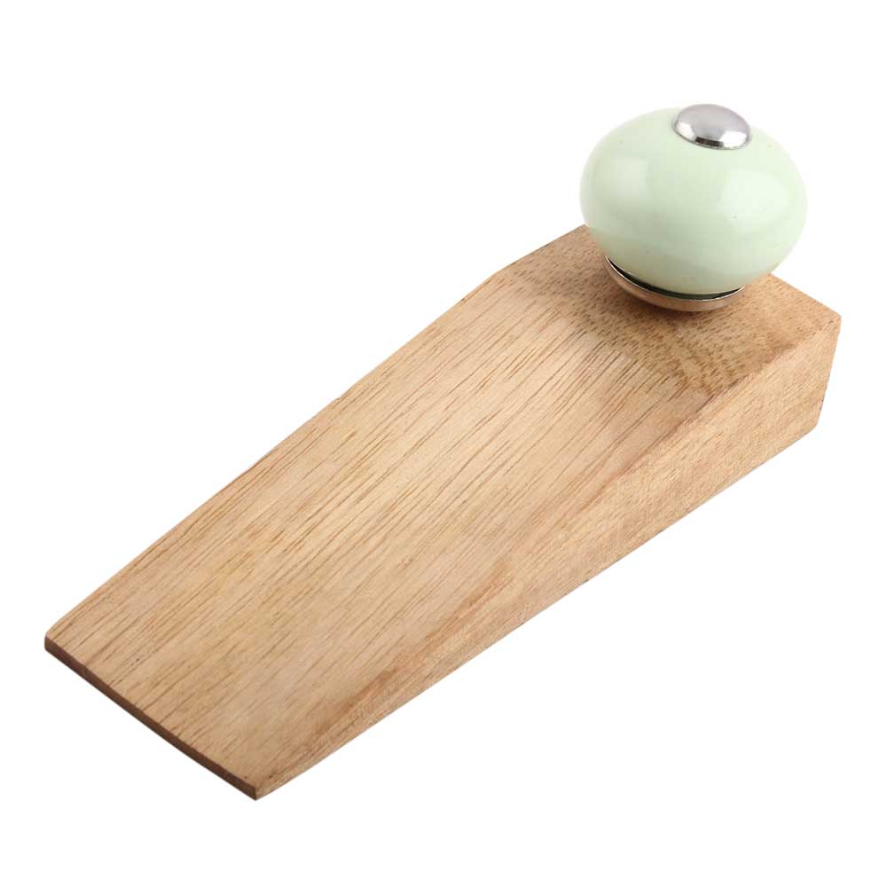Green 1 Piece Wood Door Holder to Keep Door Open (Green) for wholesale on Faire0