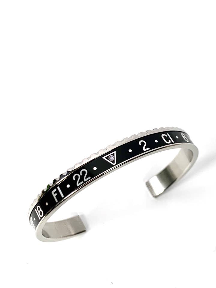 PULSEIRA DE AÇO DUALTIME COR TODA PRETA COM DIAMANTE por atacado de Speedometer Official