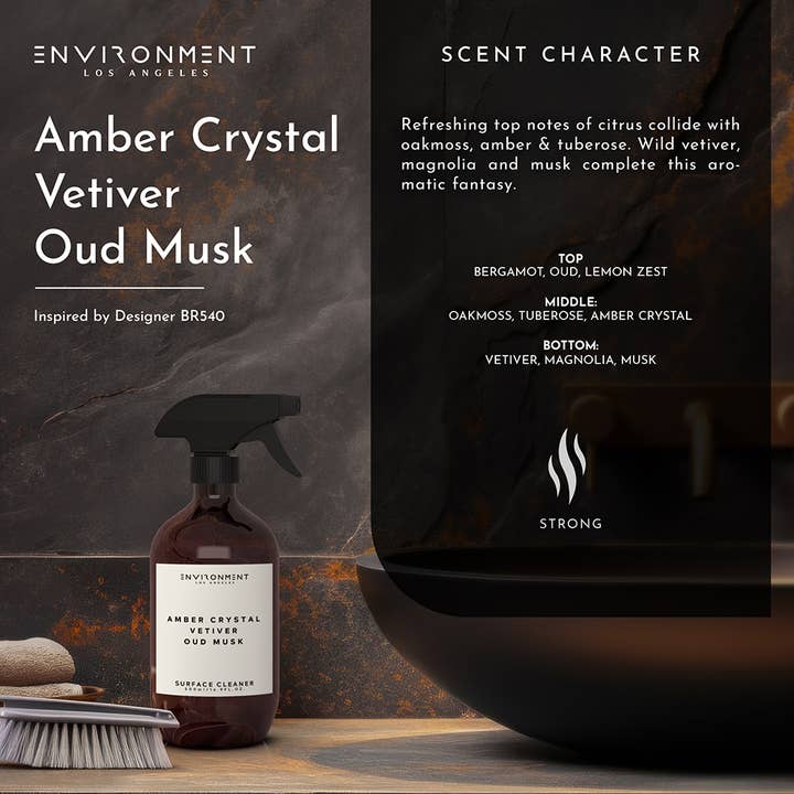 ENVIRONMENT - Wholesale Multi-Surface Cleaner - Inspired by Baccarat Rouge 540® Surface Cleaner Amber C