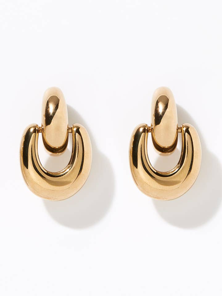 Puffy Deurklopper Hoepeloorbellen - Staal voor wholesale door HoopLa