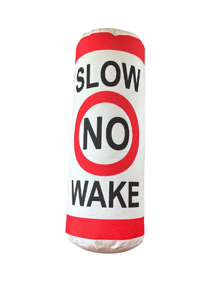 Slow No Wake buoy Lake Tubular Pillow for wholesale by HushTubby