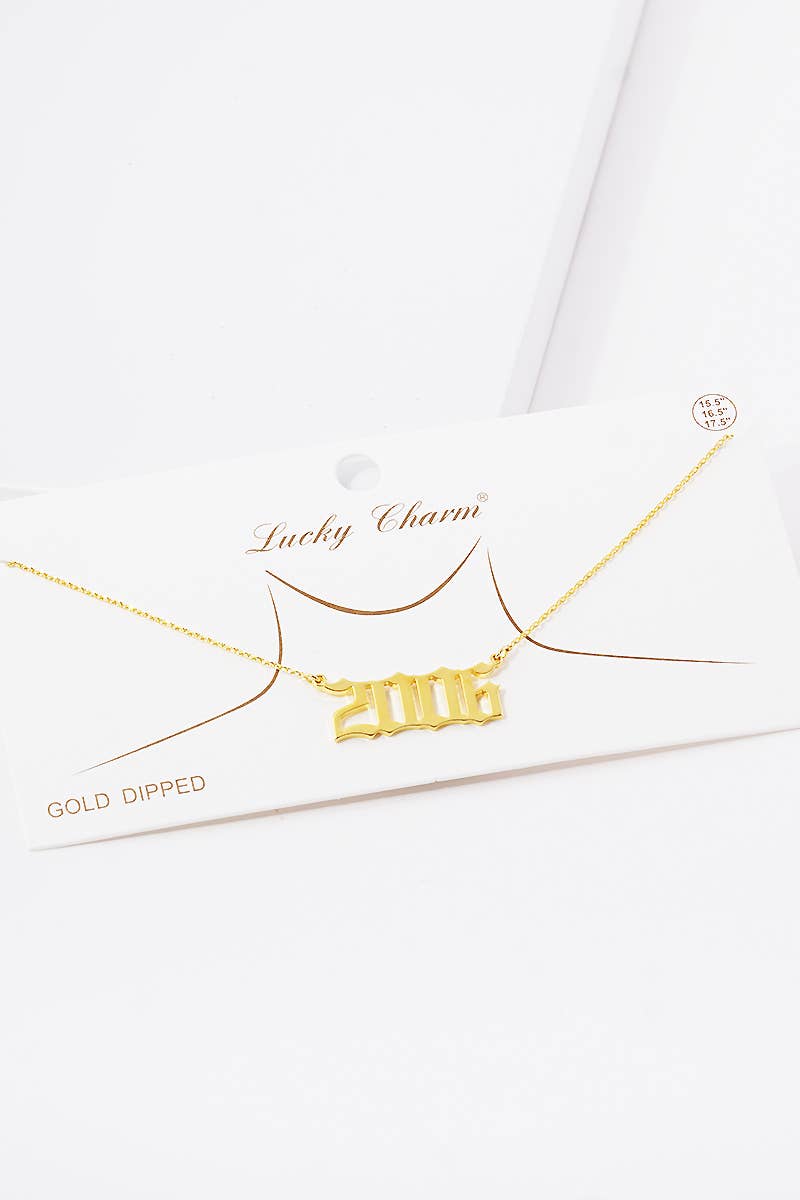 OHBOOBA DESIGN - Wholesale Pendant/Charm Necklace - Gold Plated Birth Year Necklace52