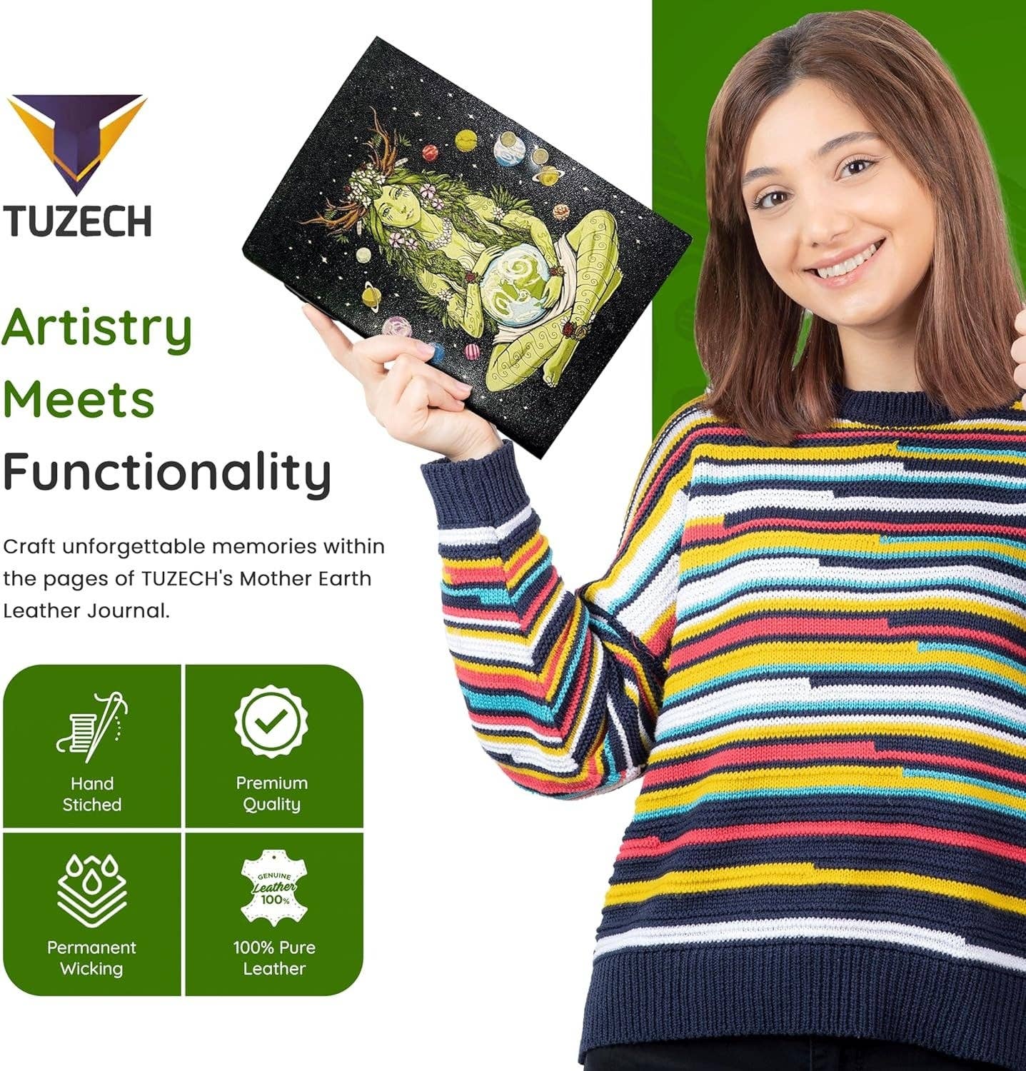 Tuzech Leather – wholesale Journal och dagbok – TUZECH läderklätt anteckningsbok med grimoirestil och ojämna kanter för män och kvinnor69