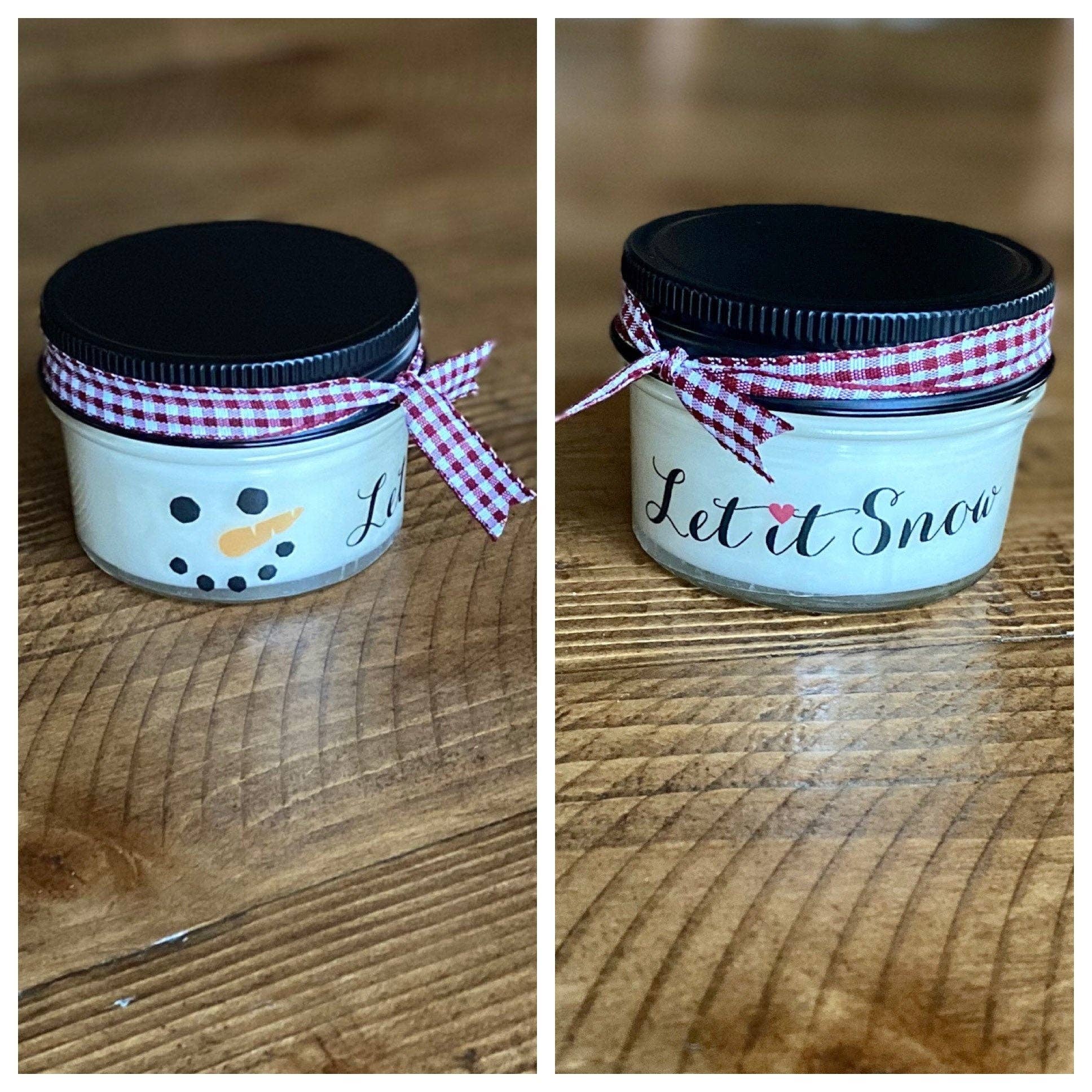 Brownies&Ginger Soap Co - Wholesale Jar/Filled Candle - Holiday Snowman Decor Soy Candles2