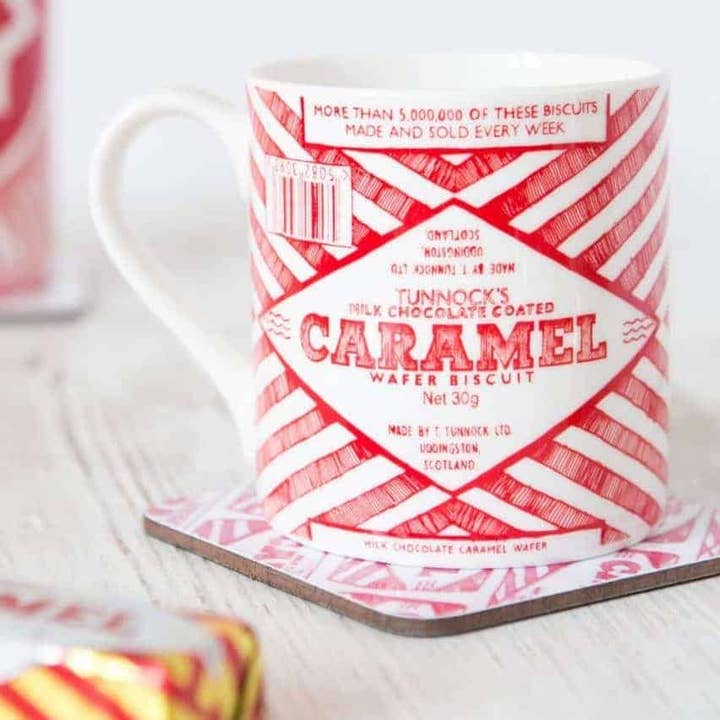 Gillian Kyle - Wholesale Coffee Mug - Tunnock's Caramel Wafer Wrapper China Mug
