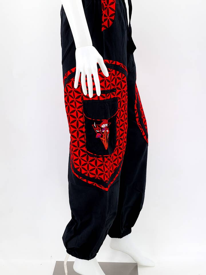 Himalaya Handmade - Wholesale Pants - Women's - Cotton Hippie Handmade Harem Mushroom Embroidered Bohemian Pants35