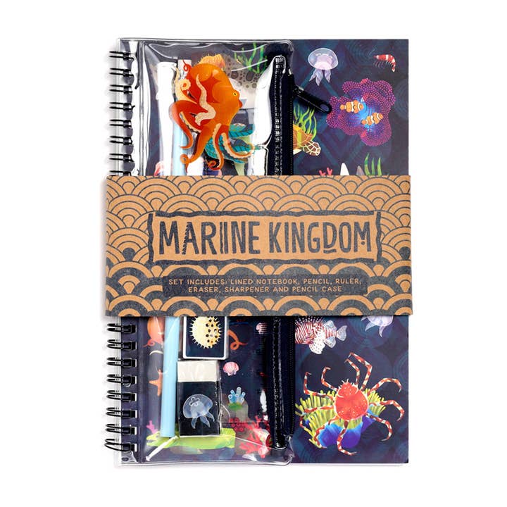 Marine Kingdom Ringbundet Anteckningsblock & Pennfodral för wholesale av Puckator EU